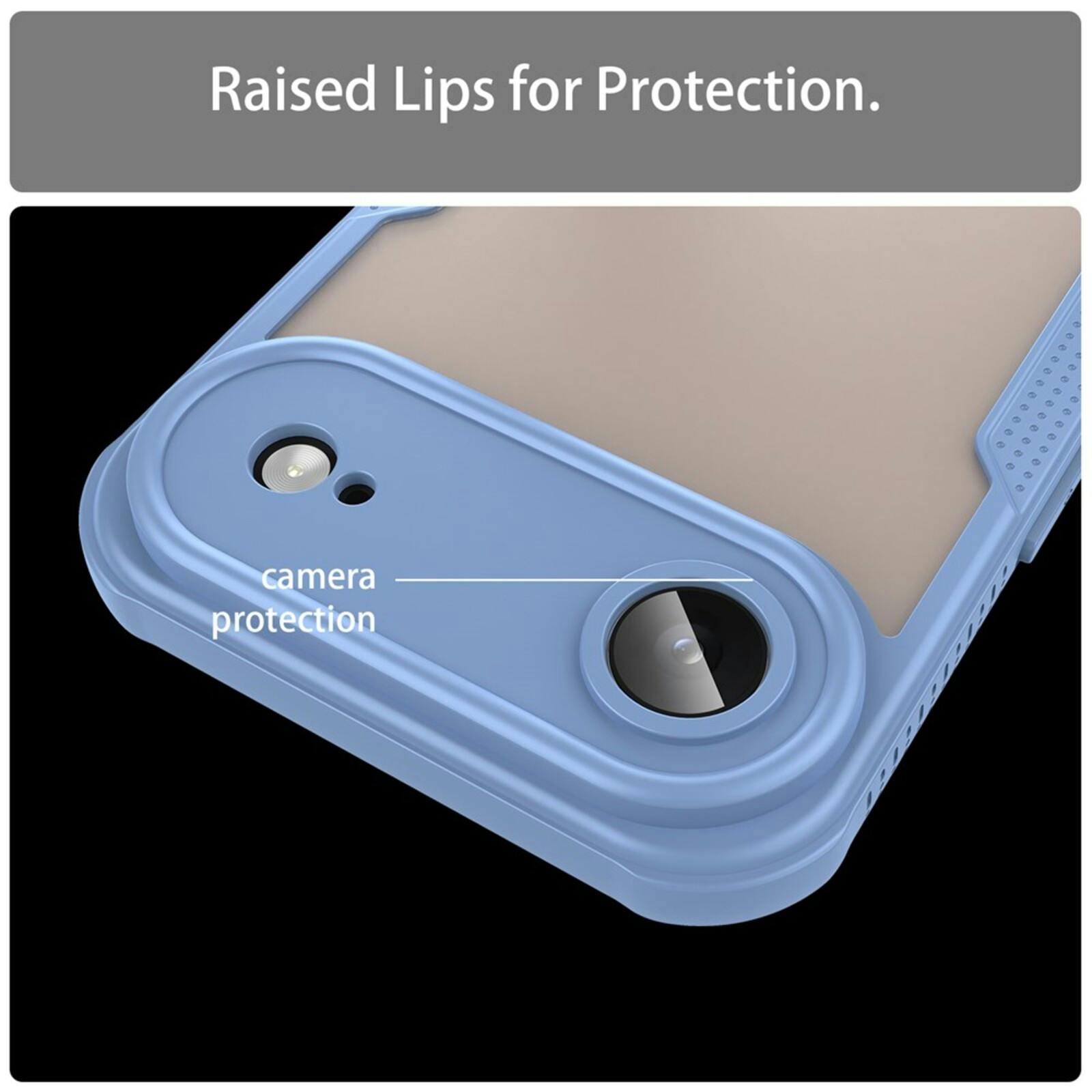 Mocaa Apple iPhone 17 Air Lichtgewicht Rugged Hoesje Blauw