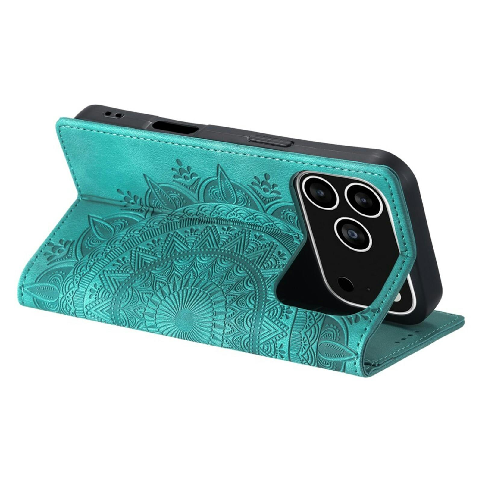 Comfycase Apple iPhone 17 Pro Soft Mandala Bookcase Groen