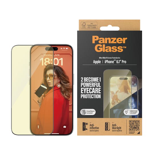 PanzerGlass iPhone 15 Pro Screenprotector Met Lichtfilter Transparant