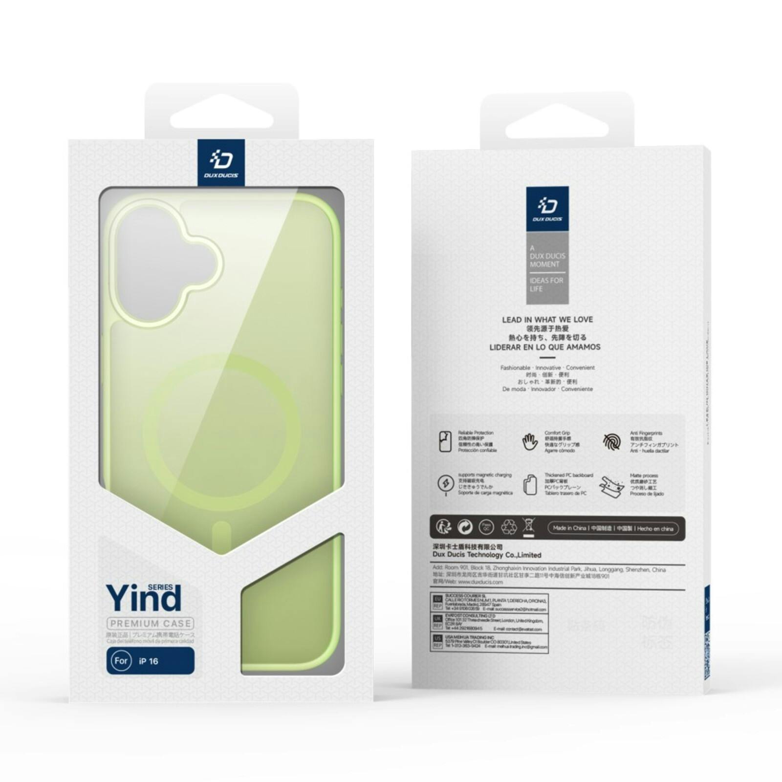 DUX DUCIS iPhone 16 Mat MagSafe Hoesje Groen