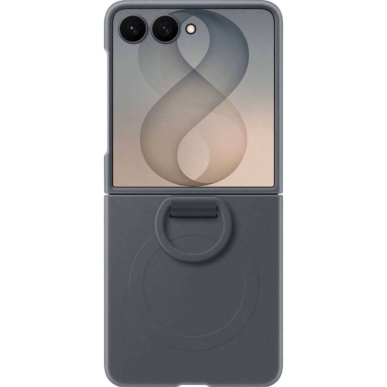 Samsung Galaxy Z Flip8 Silicone Ring Magnet Case Zwart