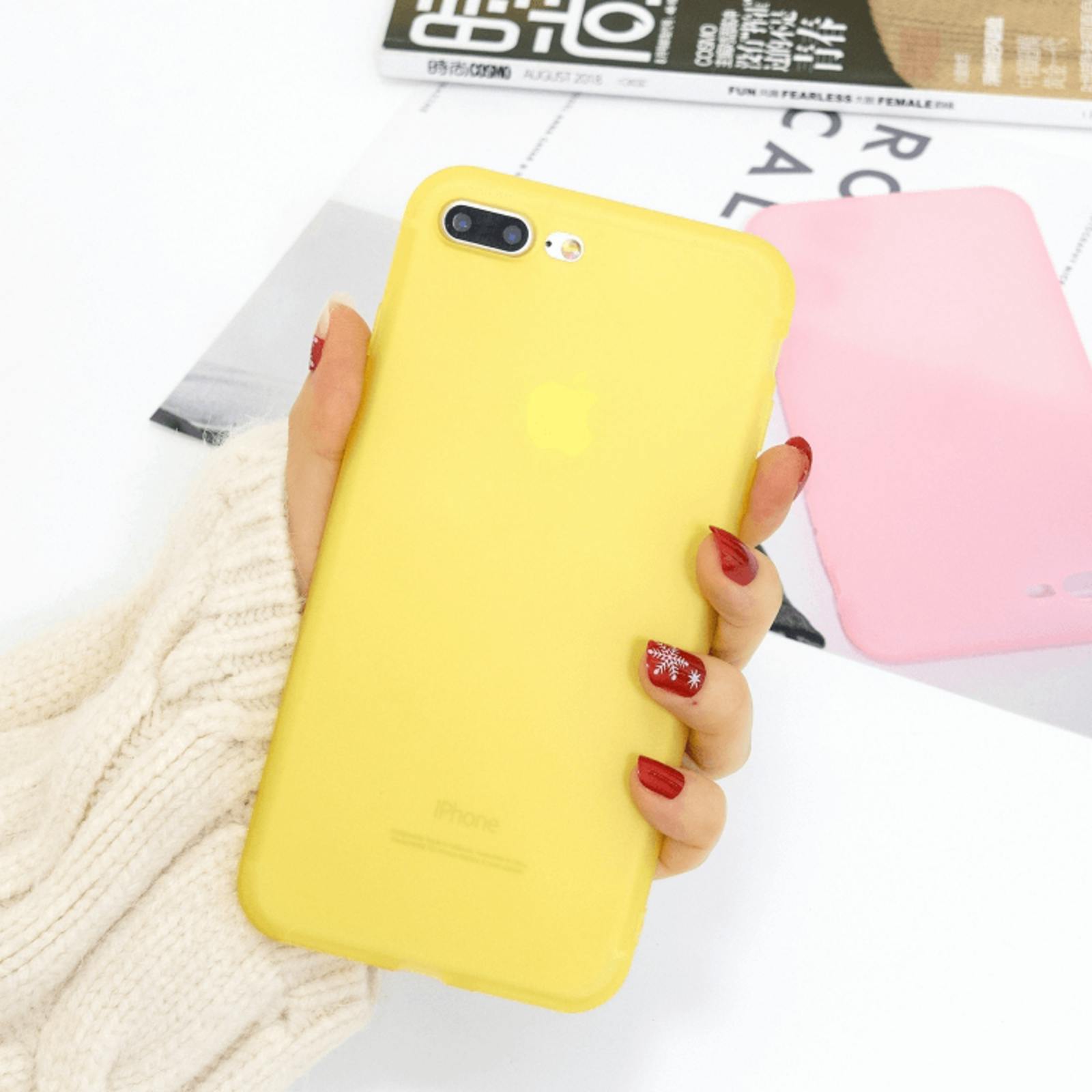 Comfycase iPhone 7 Plus / 8 Plus See True Hoesje Geel
