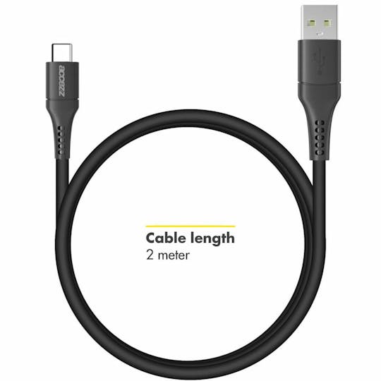 Accezz USB-A naar USB-C kabel 2m Black