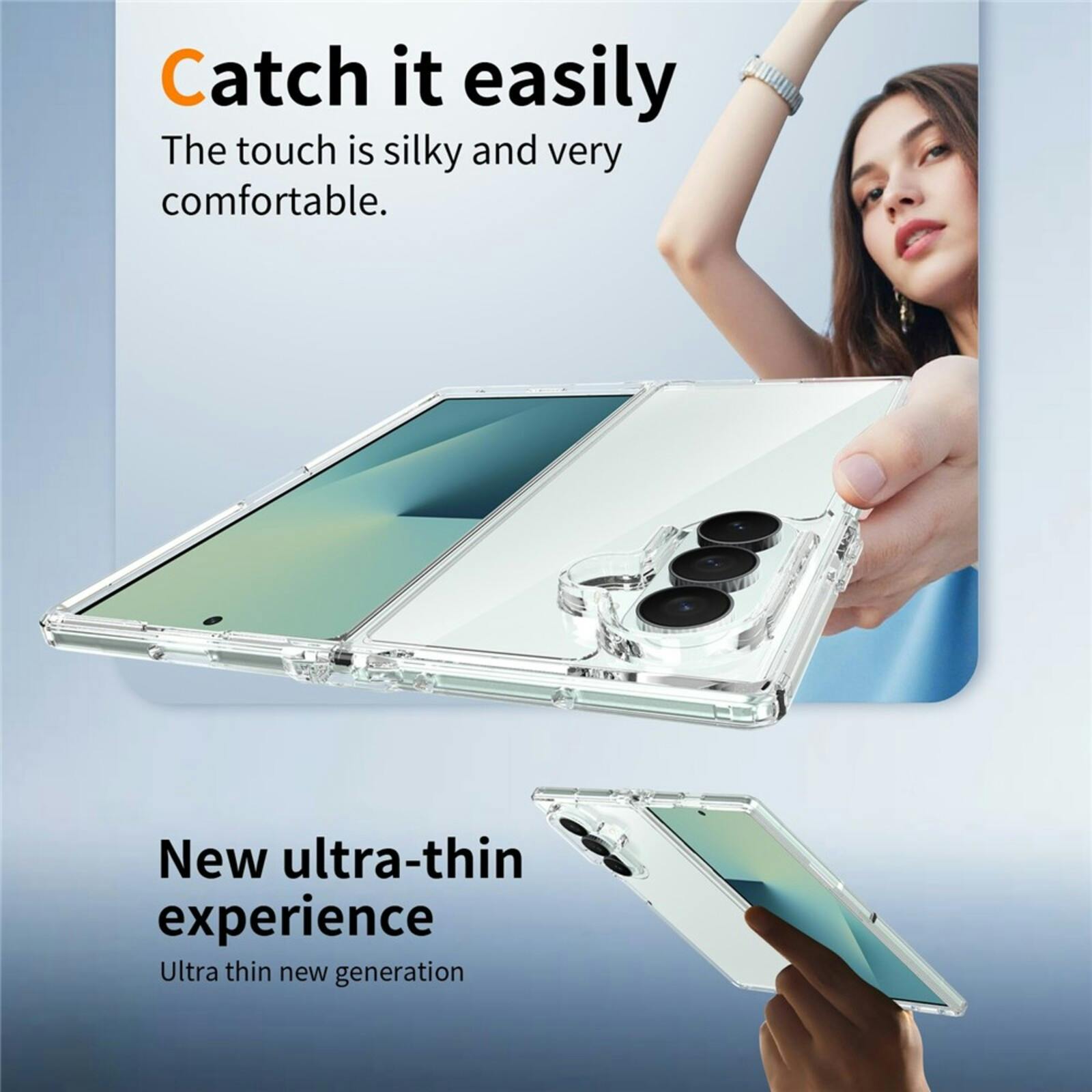 CaseBody Samsung Galaxy Z Fold8 Ultra Shockproof Hoesje Transparant