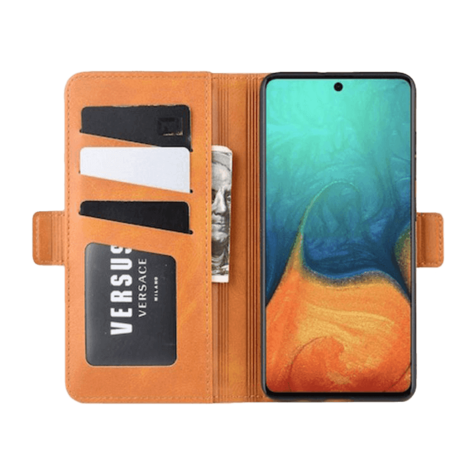 Comfycase Samsung Galaxy A71 Bookcase Beschermhoesje Bruin