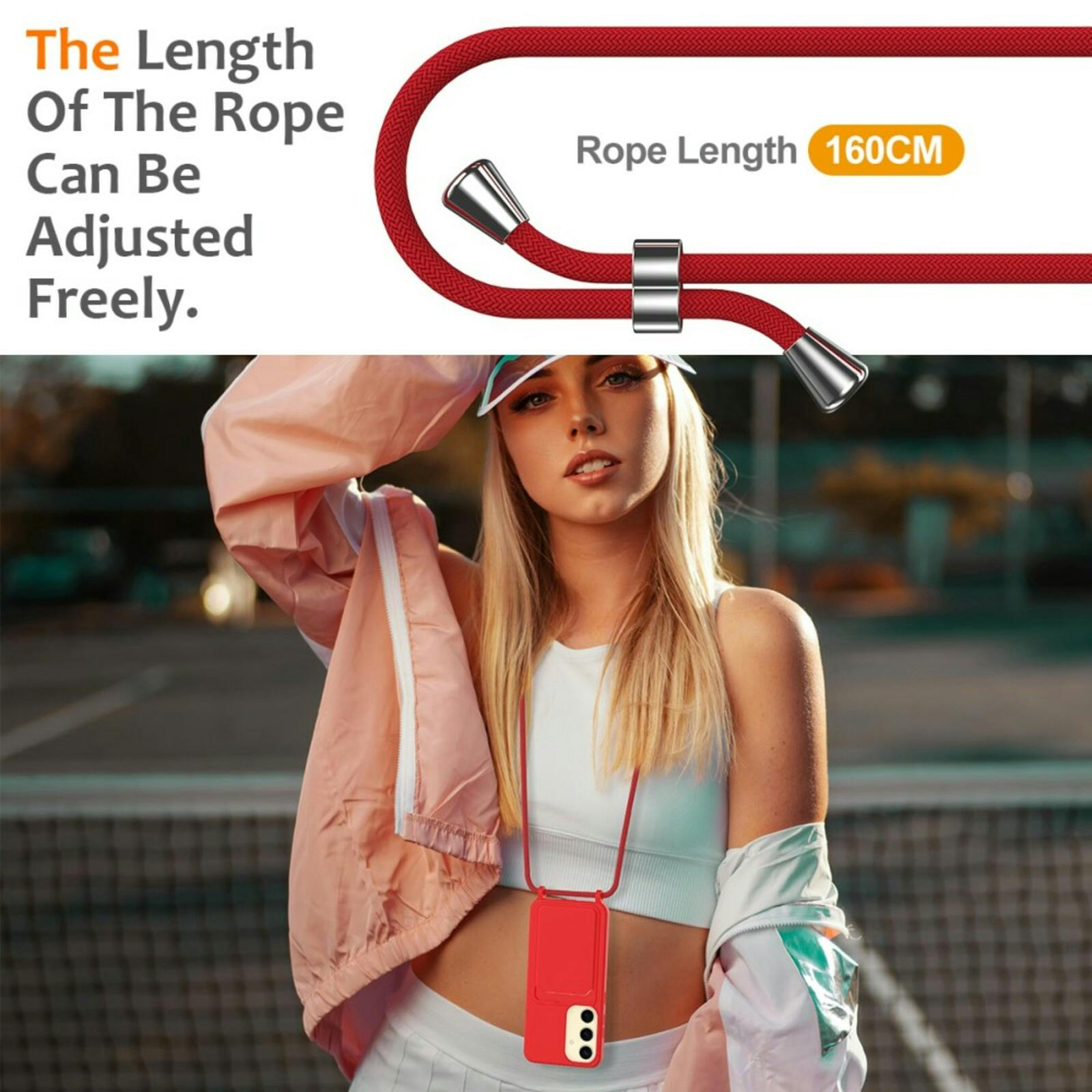 CaseBody Samsung A55 Koordhoesje met Kaarthouder Rood