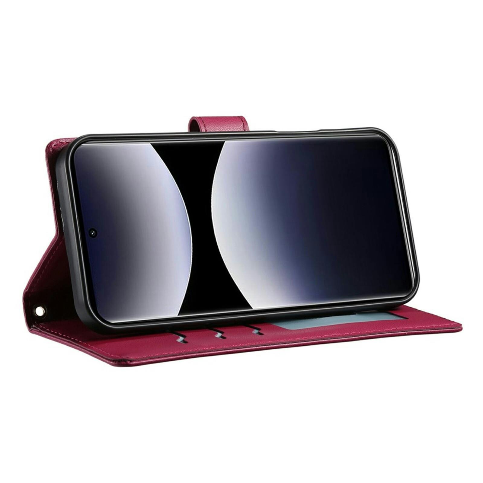 Comfycase Xiaomi Redmi Note 15 Pro Bookcase met Koord Rood