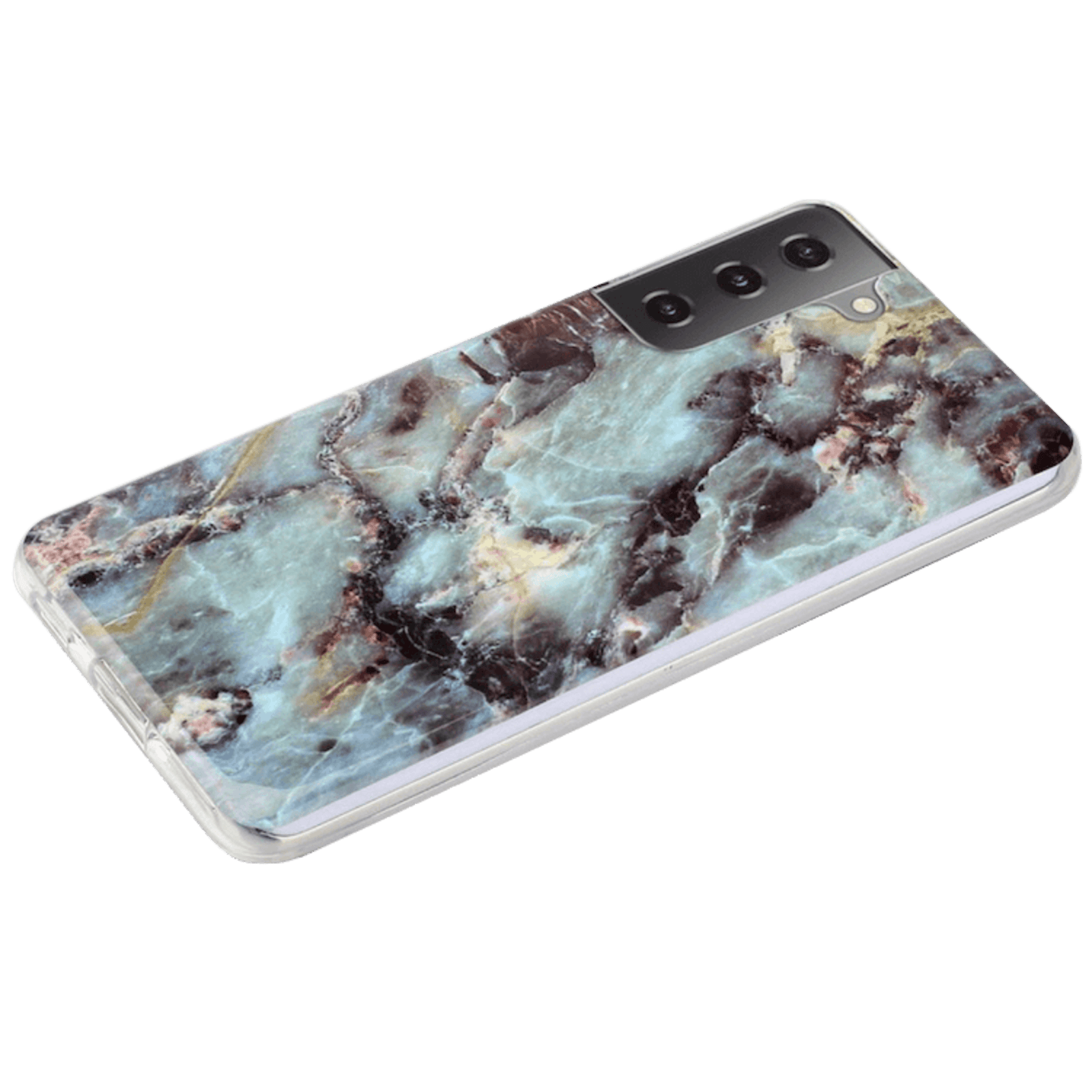 Mocaa Samsung Galaxy S21 Plus Marmer Hoesje Meerkleurig