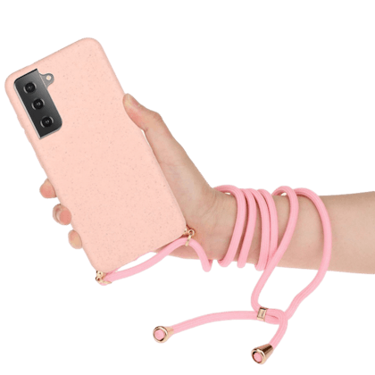 Mocaa Samsung Galaxy S21 Telefoonhoesje met Koord Roze