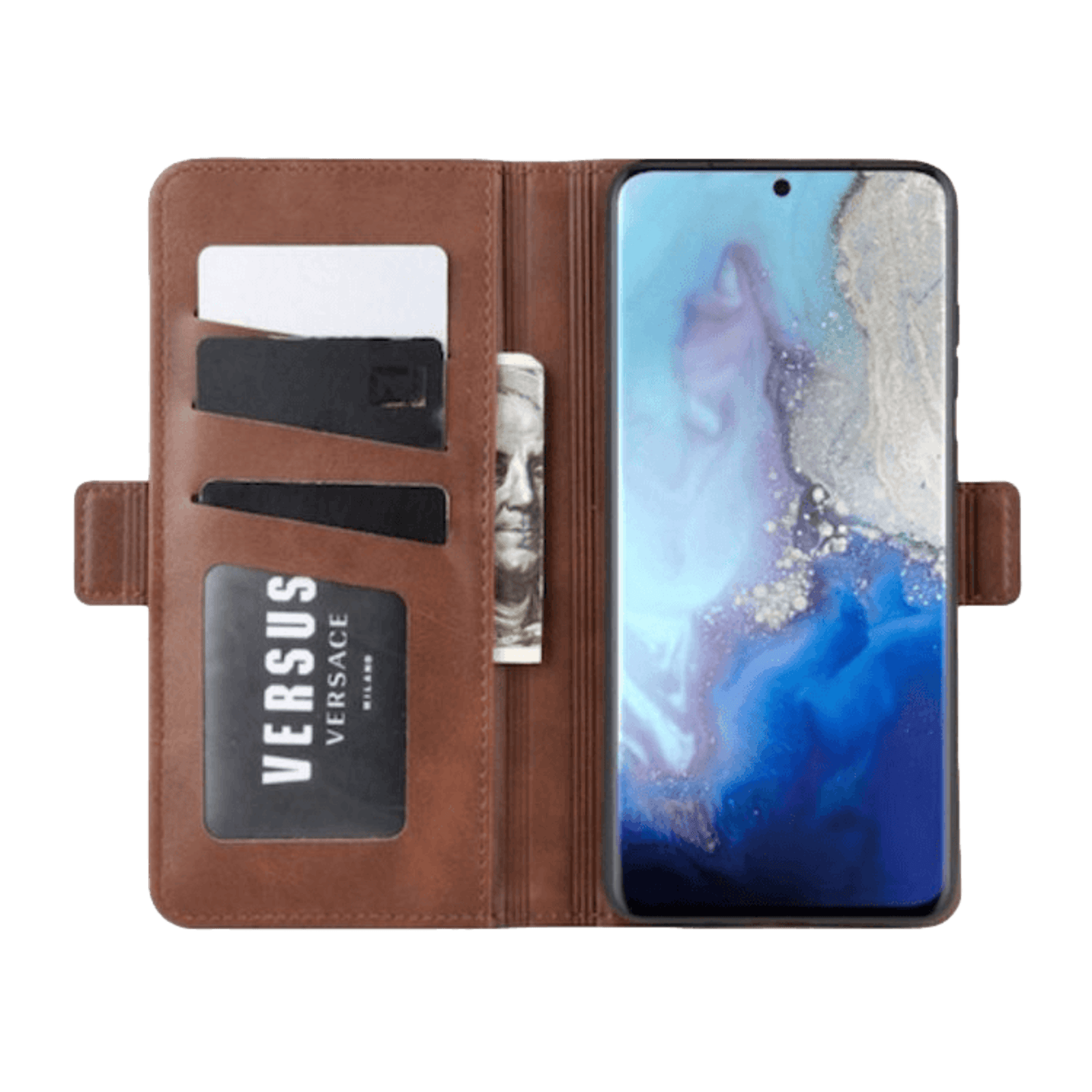 Comfycase Samsung Galaxy S20 Bookcase Beschermhoesje Bruin