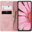 Caseme Galaxy A54 Retro Portemonnee Hoesje Roze - Voorkant