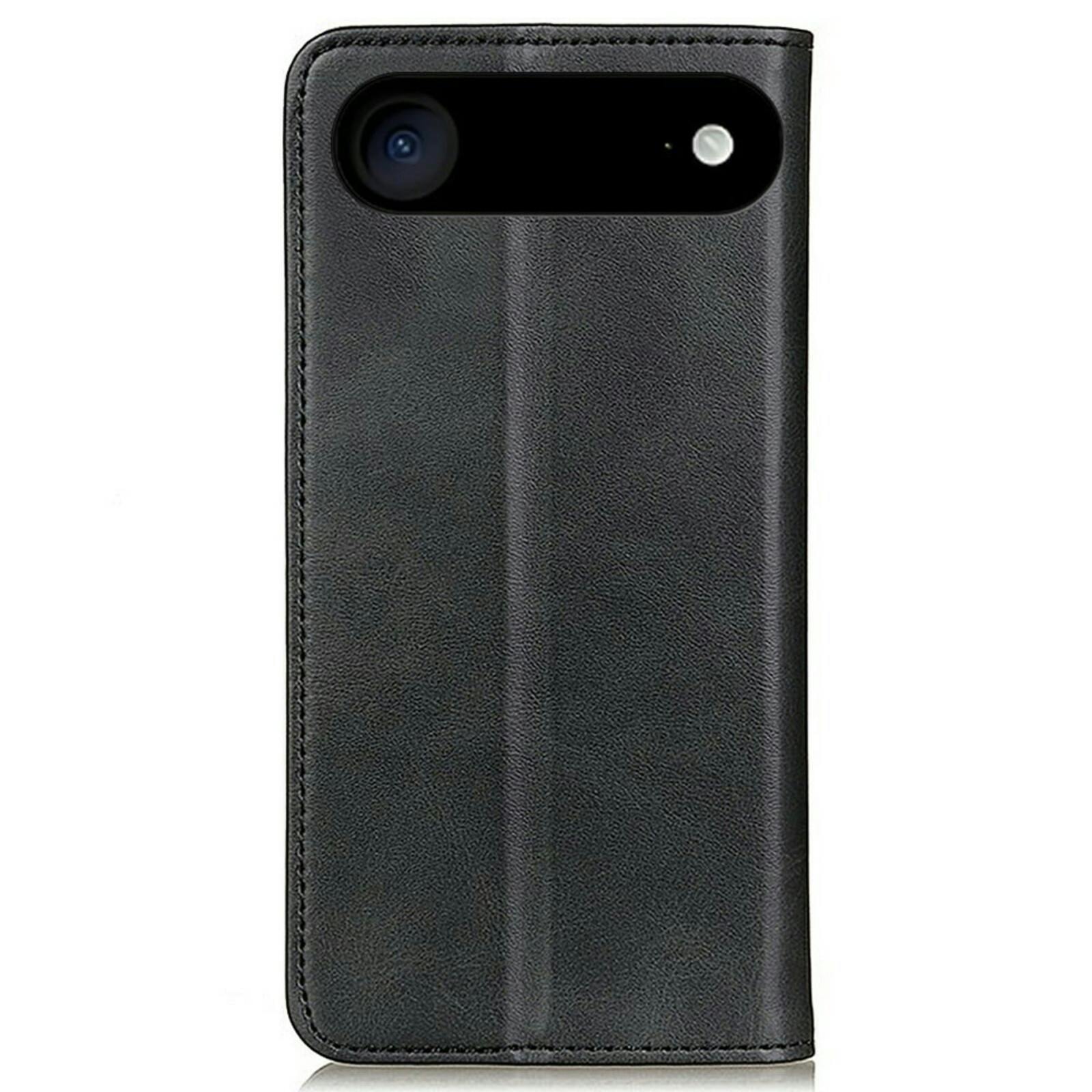 CaseBody Apple iPhone 17 Air Real Leather Wallet Hoesje Zwart