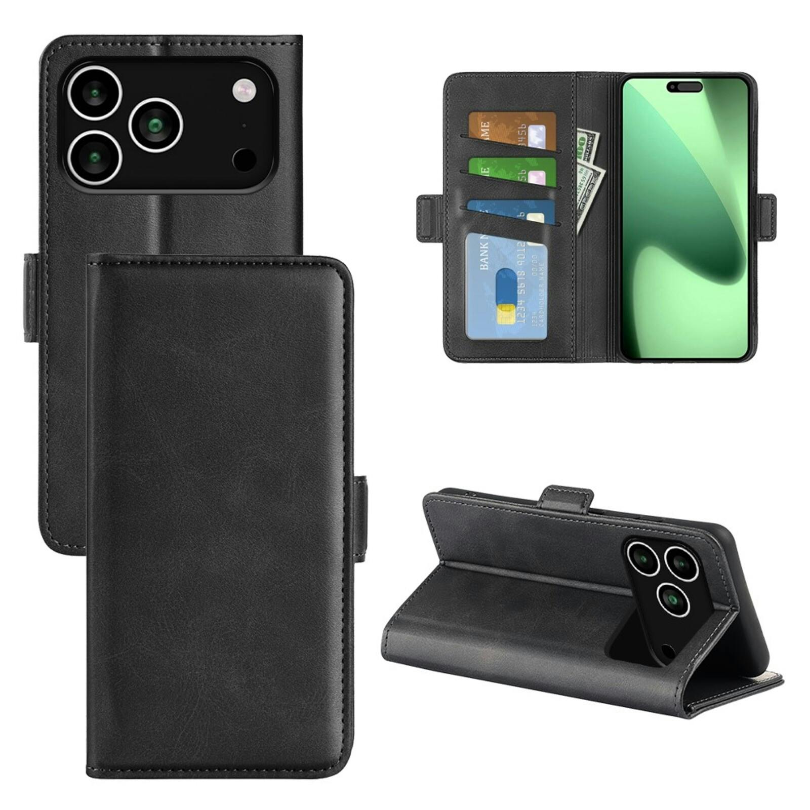 Comfycase Apple iPhone 17 Pro Max Bookcase Hoesje Zwart
