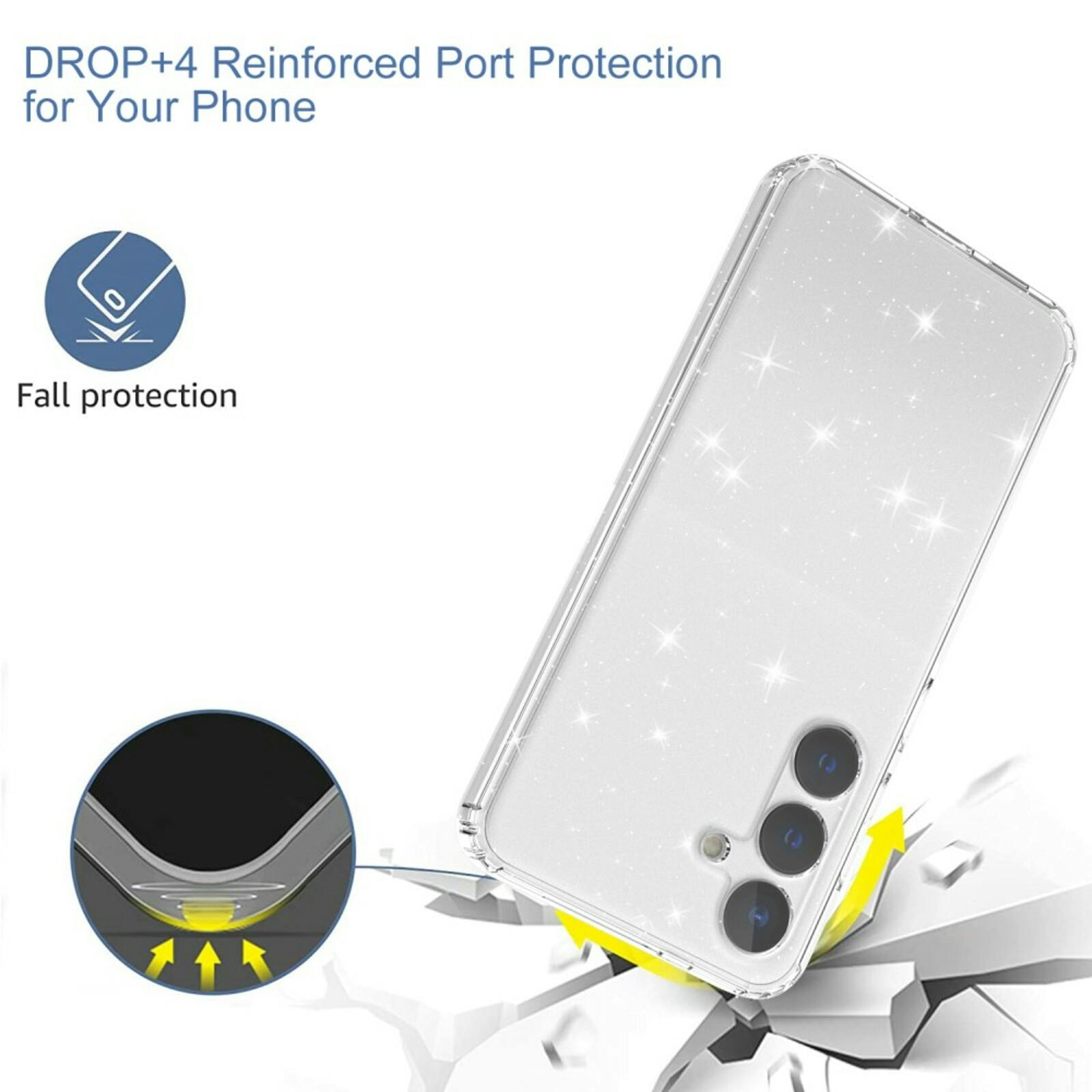 Mocaa Samsung Galaxy S24 Glitz Beschermhoesje Transparant