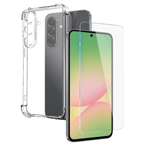 Northjo Samsung A56 Shockproof Hoesje en Screenprotector Transparant