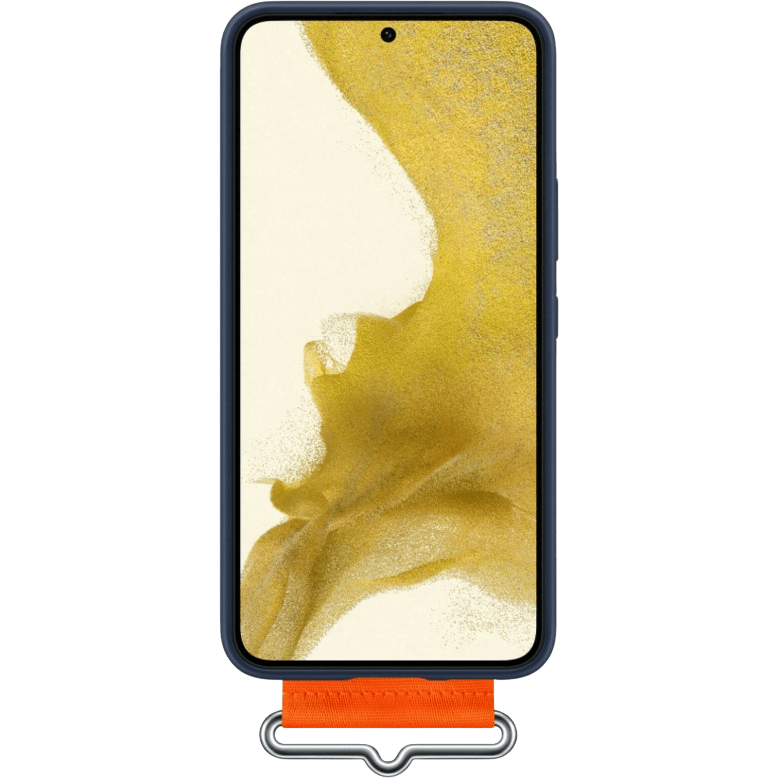 Samsung Galaxy S22 Siliconen Hoesje met Band Navy