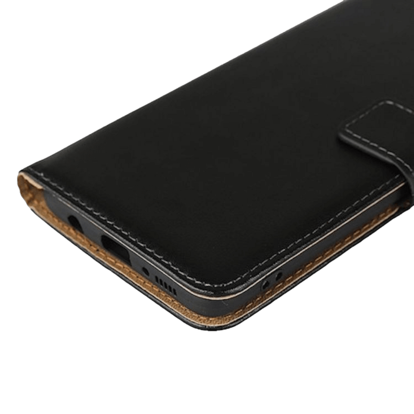 CaseBody Samsung Galaxy A51 Echt Lederen Bookcase Zwart