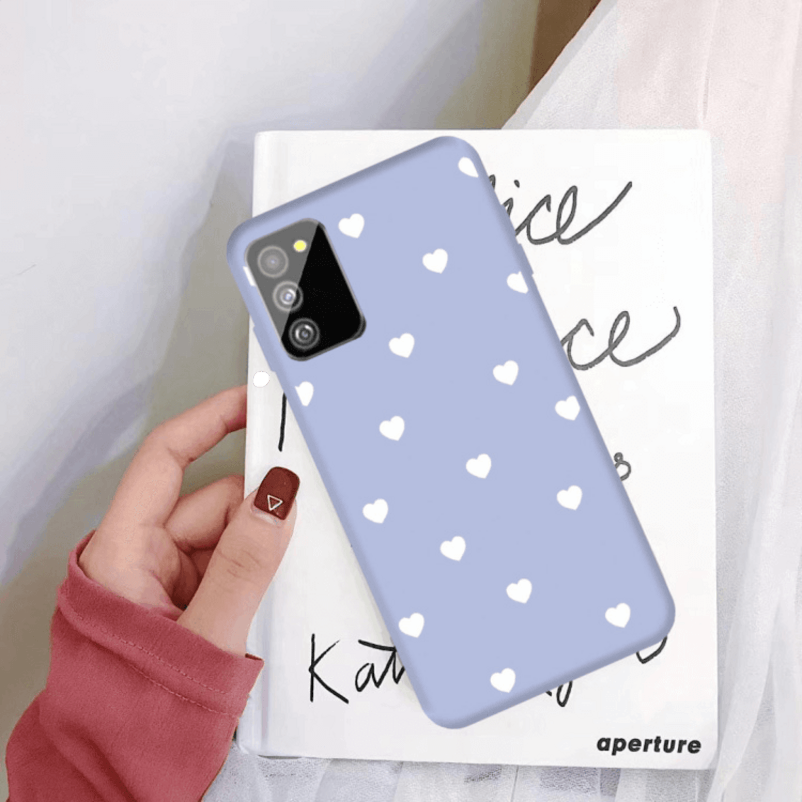 Mocaa Samsung Galaxy S20 Hearts Case Paars