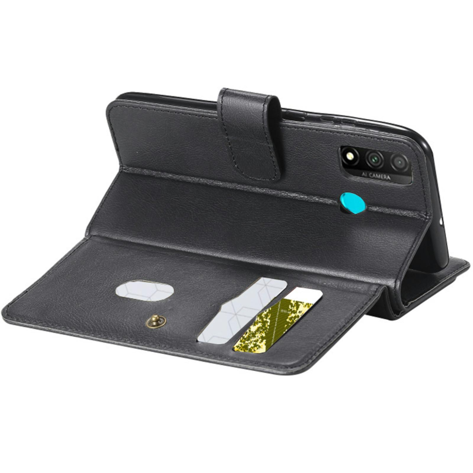 TwoTone Huawei P Smart 2020 Luxury Wallet Zwart