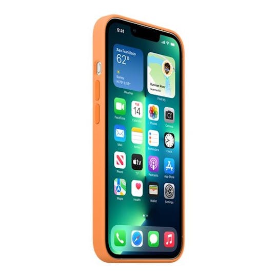 Apple iPhone 13 Pro MagSafe Siliconen Hoesje Marigold