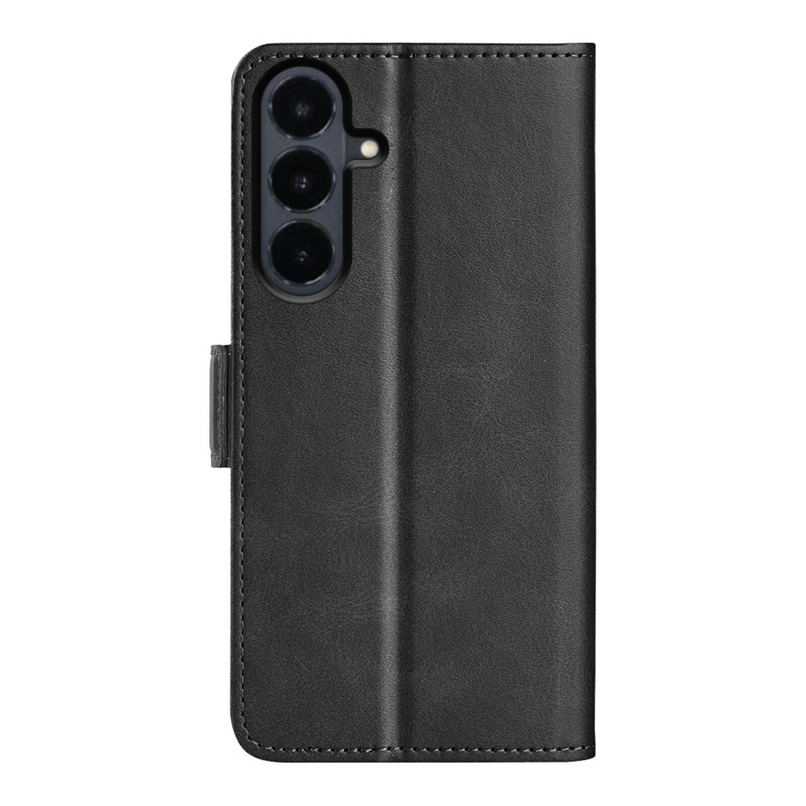 CaseBody Samsung Galaxy S26 FE Real Leather Wallet Hoesje Zwart