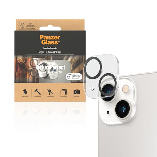 PanzerGlass iPhone 14 (Plus) Camera Screenprotector Transparant