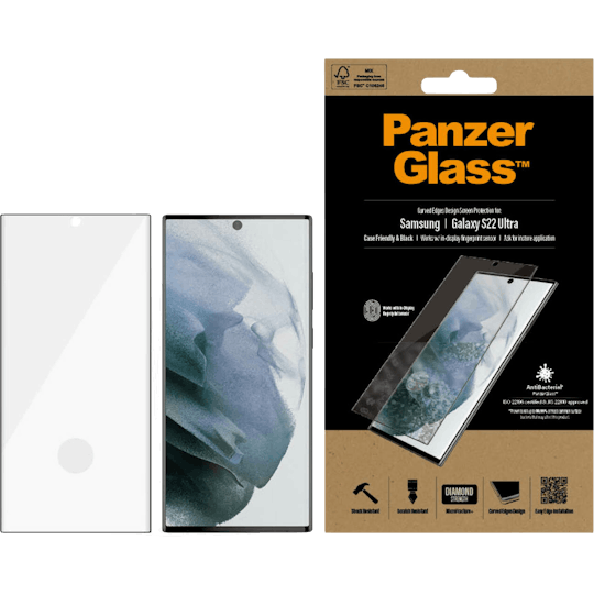 PanzerGlass Galaxy S22 Ultra Glazen Screenprotector Standaard