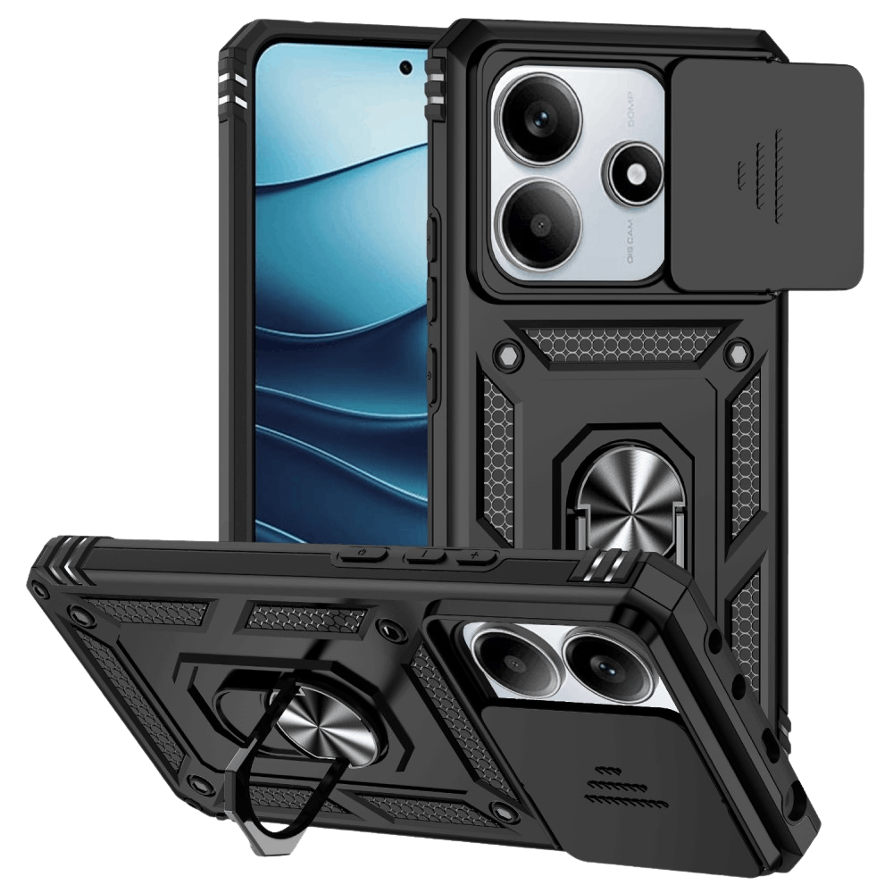 CaseBody Xiaomi Redmi Note 14 5G Shield Case Zwart