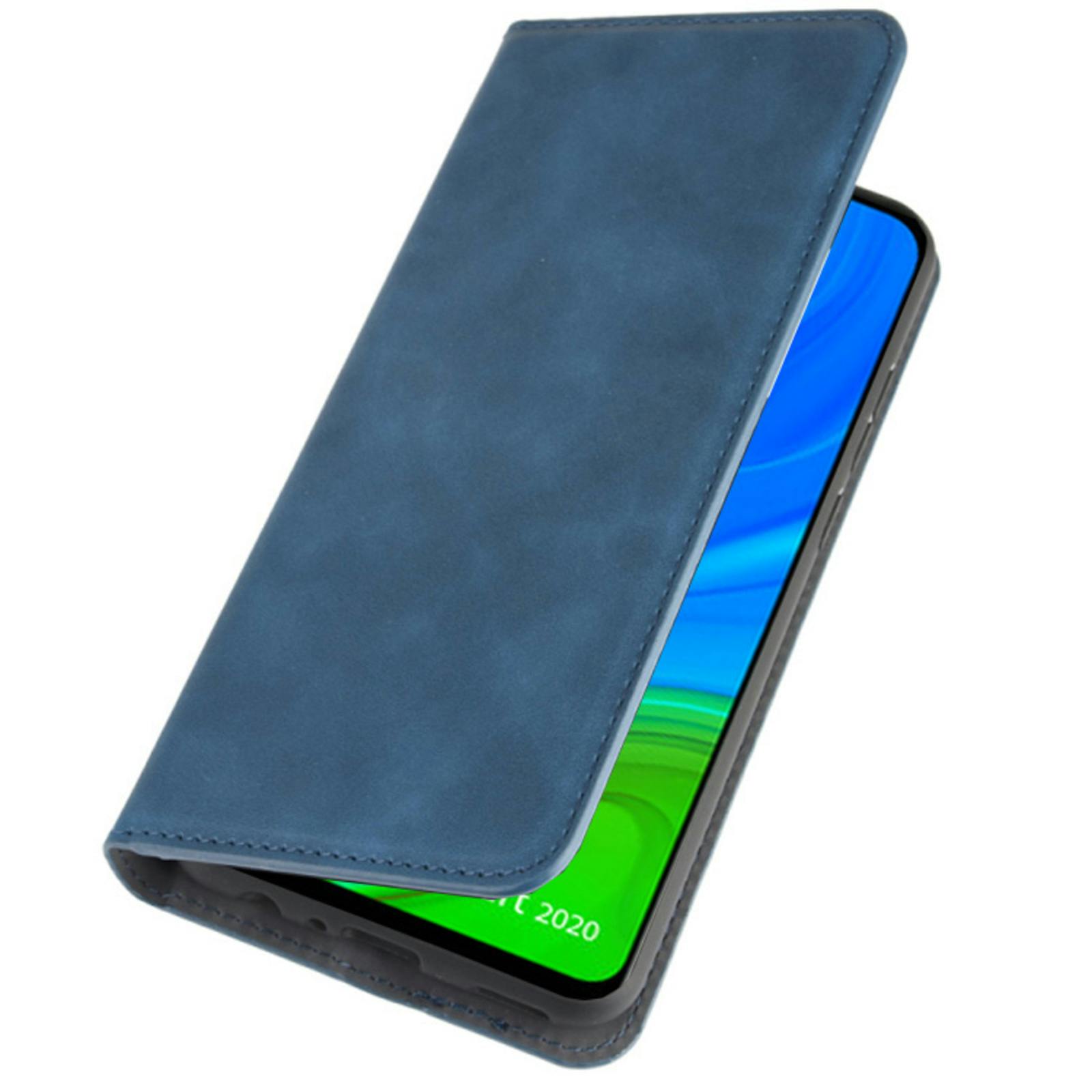 Mocaa Huawei P Smart 2020 Magnetisch Slim Fit Bookcase Hoesje Blauw