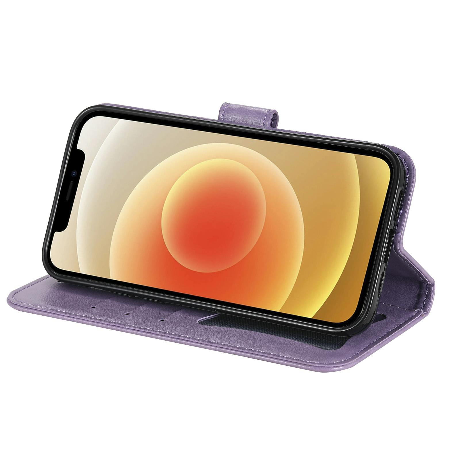 Comfycase Xiaomi Redmi 15C Floral Bookcase Hoesje Paars