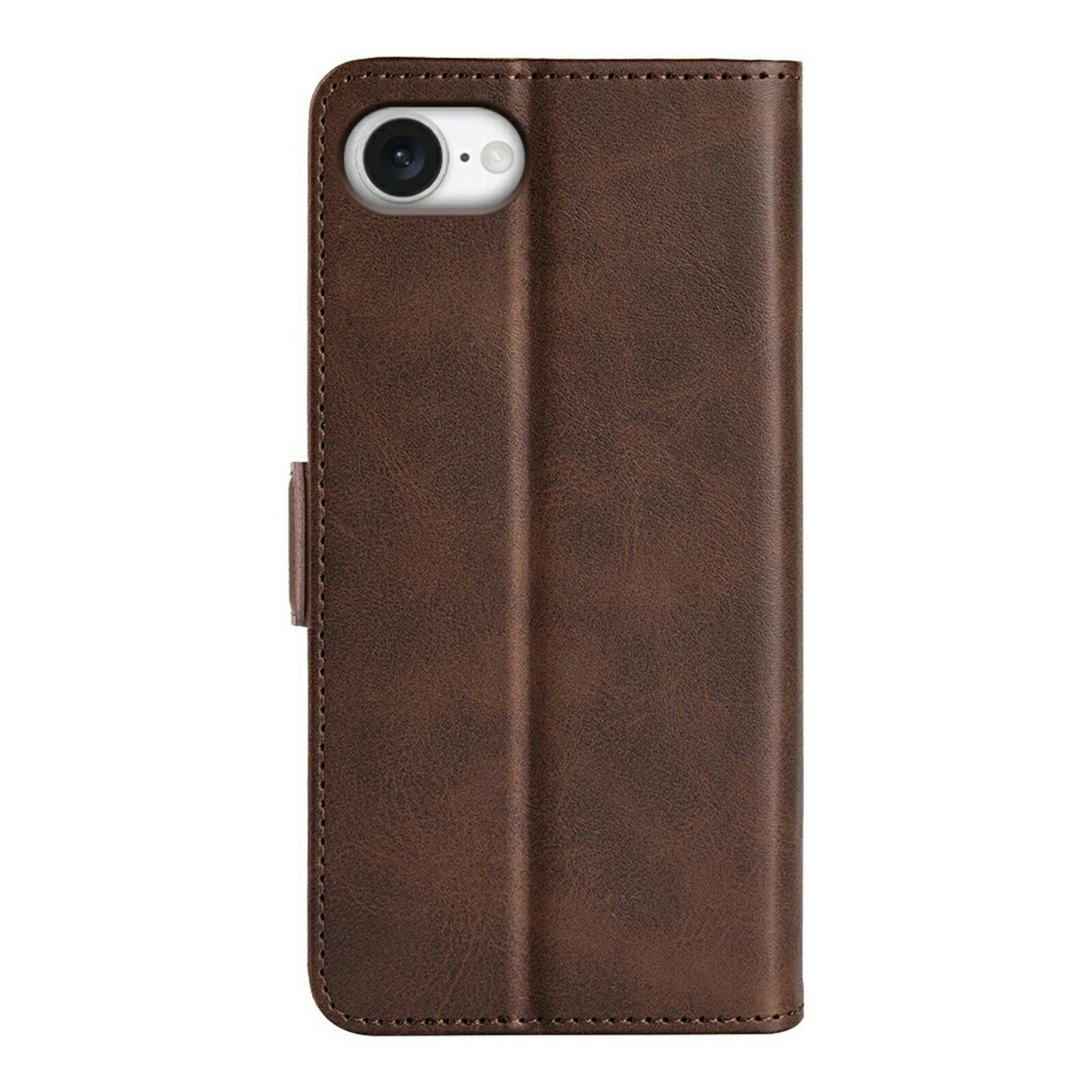 Comfycase Apple iPhone 16e Bookcase Hoesje Bruin