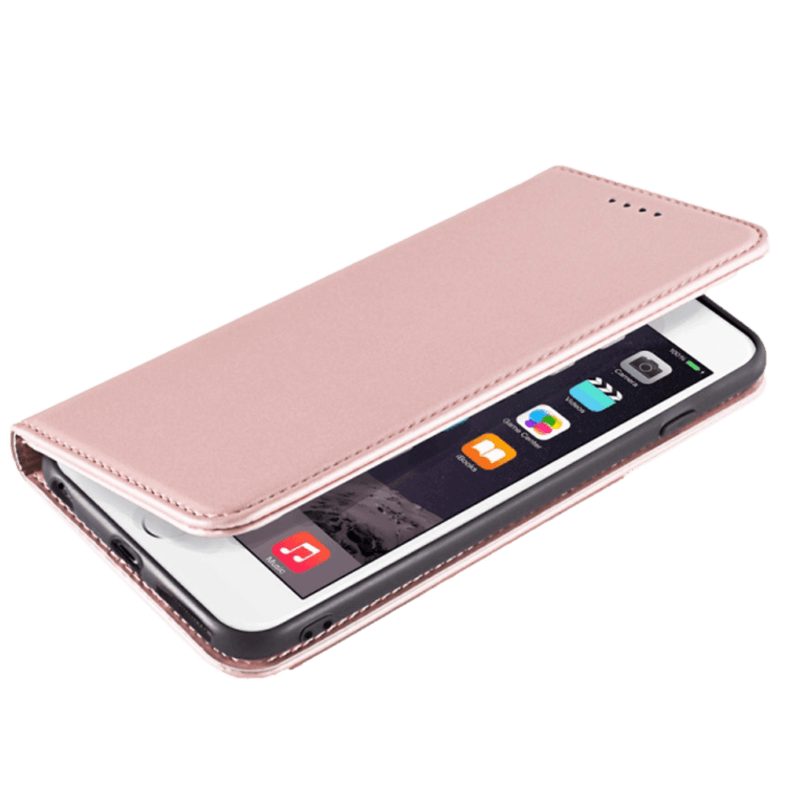 CaseBody iPhone 6 / 6s BESTE KOOP - Lux Bookcase Hoesje Roségoud