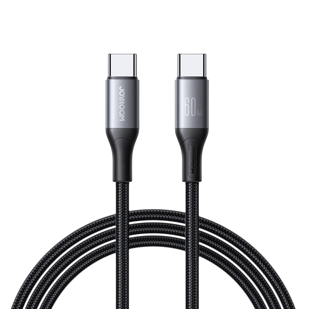 Joyroom 60W USB-C Fast Charging Data Cord Zwart 2m
