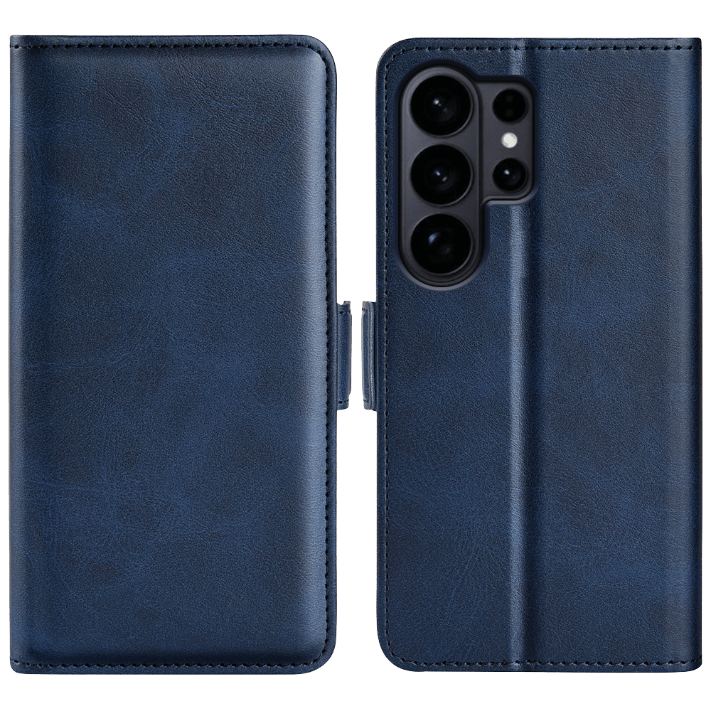 CaseBody Samsung S26 Ultra Real Leather Wallet Hoesje Blauw