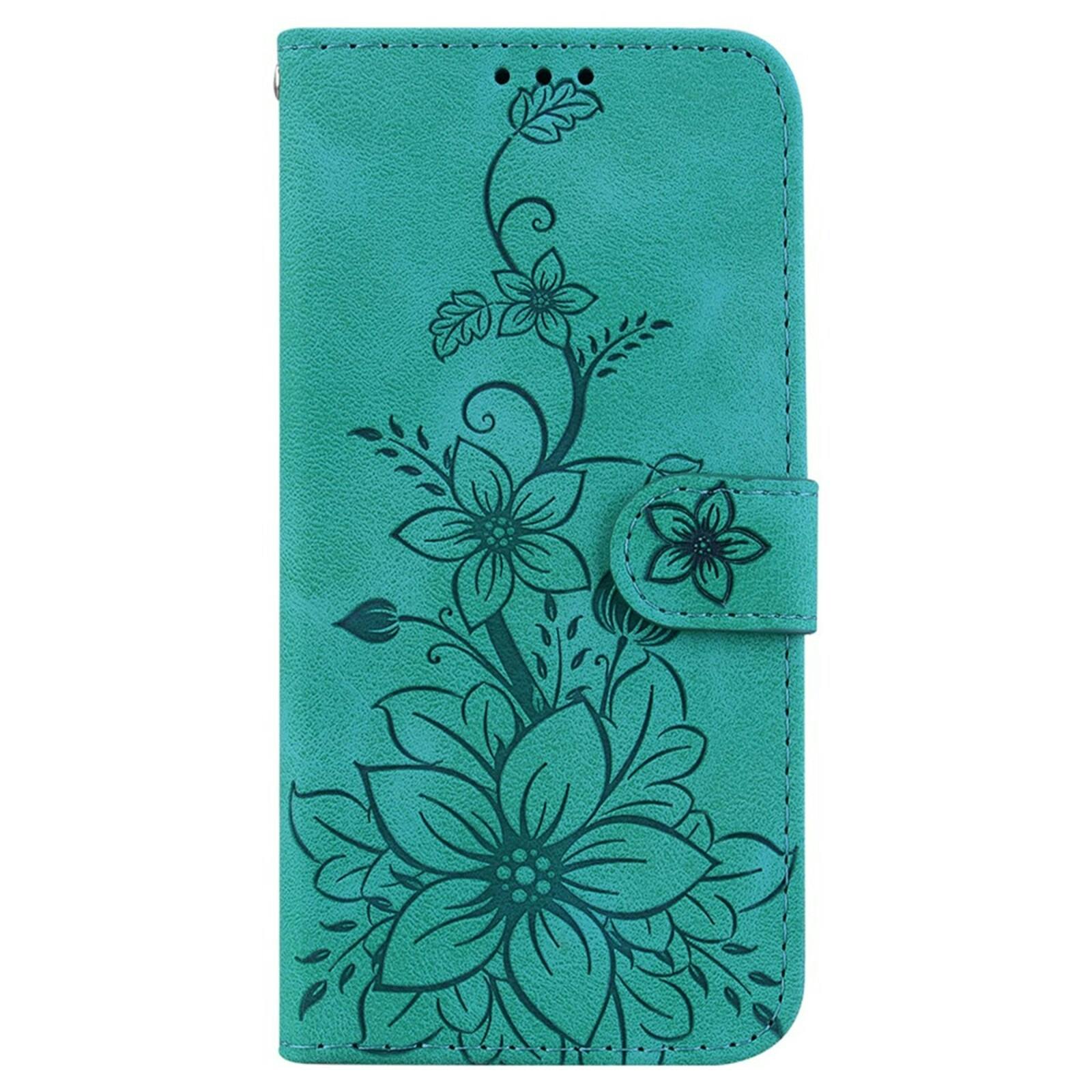 Comfycase Samsung Galaxy A05s Zacht Boek Hoesje met Gravure Groen