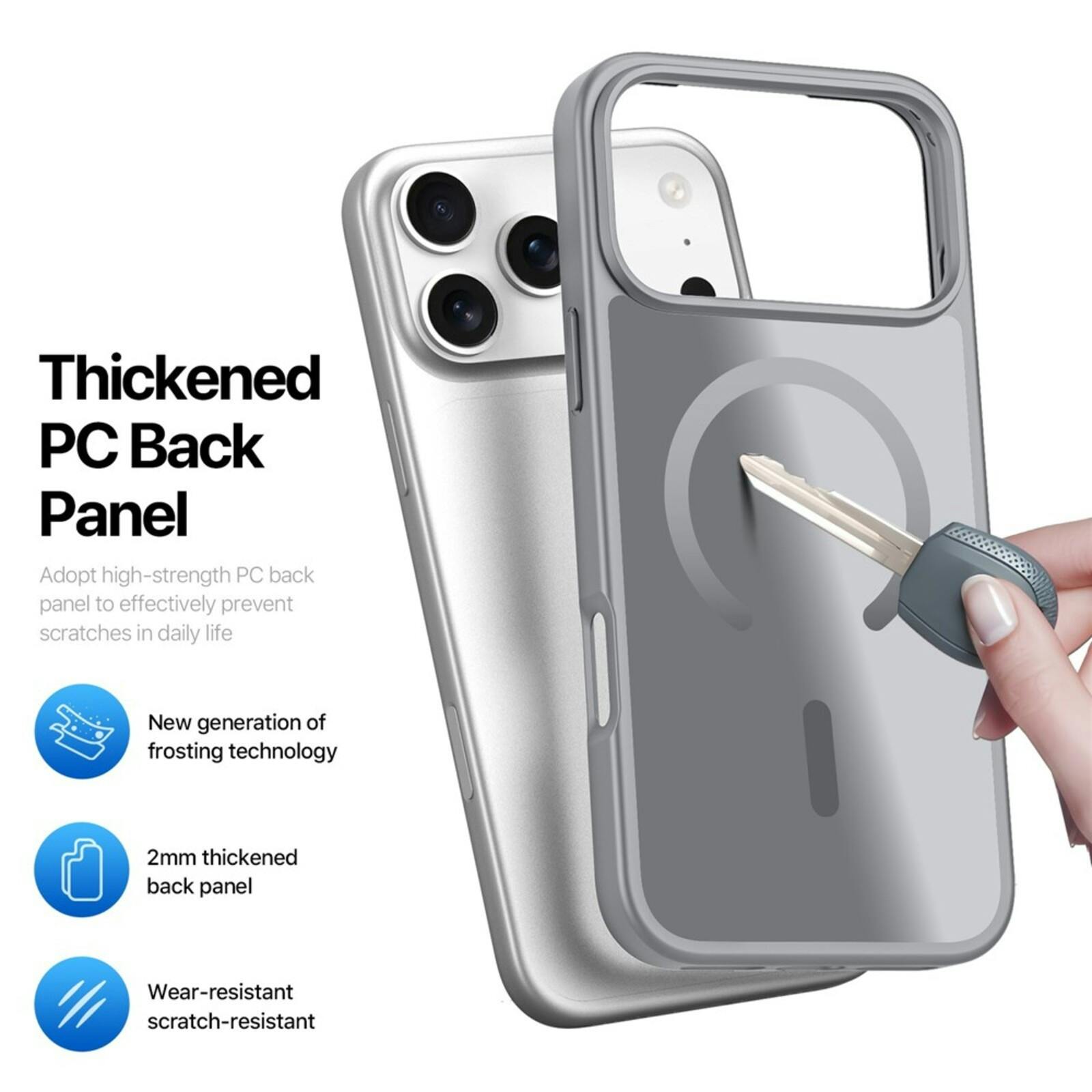 DUX DUCIS iPhone 17 Pro Mat Yind MagSafe Hoesje Grijs