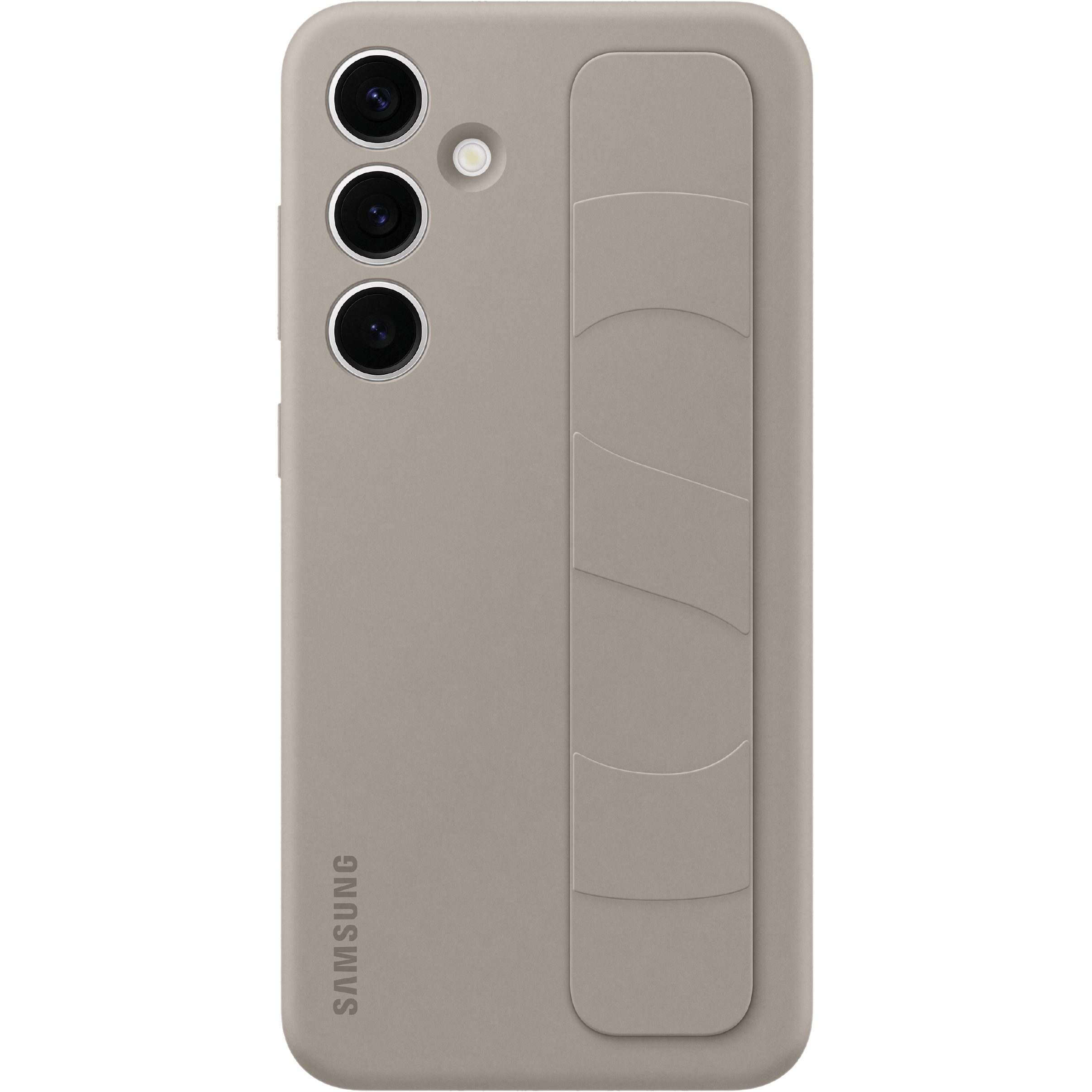 Samsung Galaxy S24 Plus Standing Grip Hoesje Grijs - Voorkant