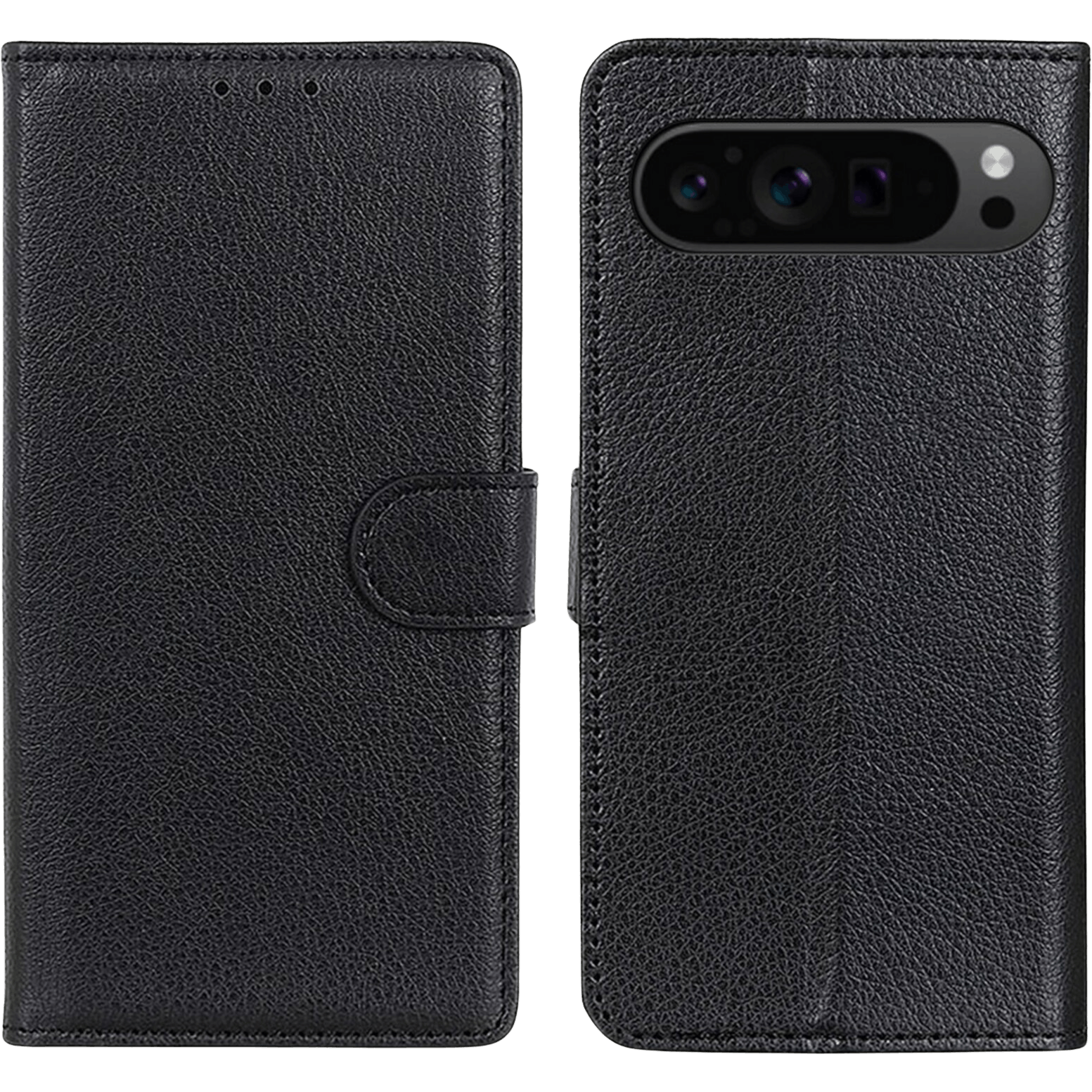 CaseBody Google Pixel 9 / Pixel 9 Pro Bookcase Hoesje Zwart