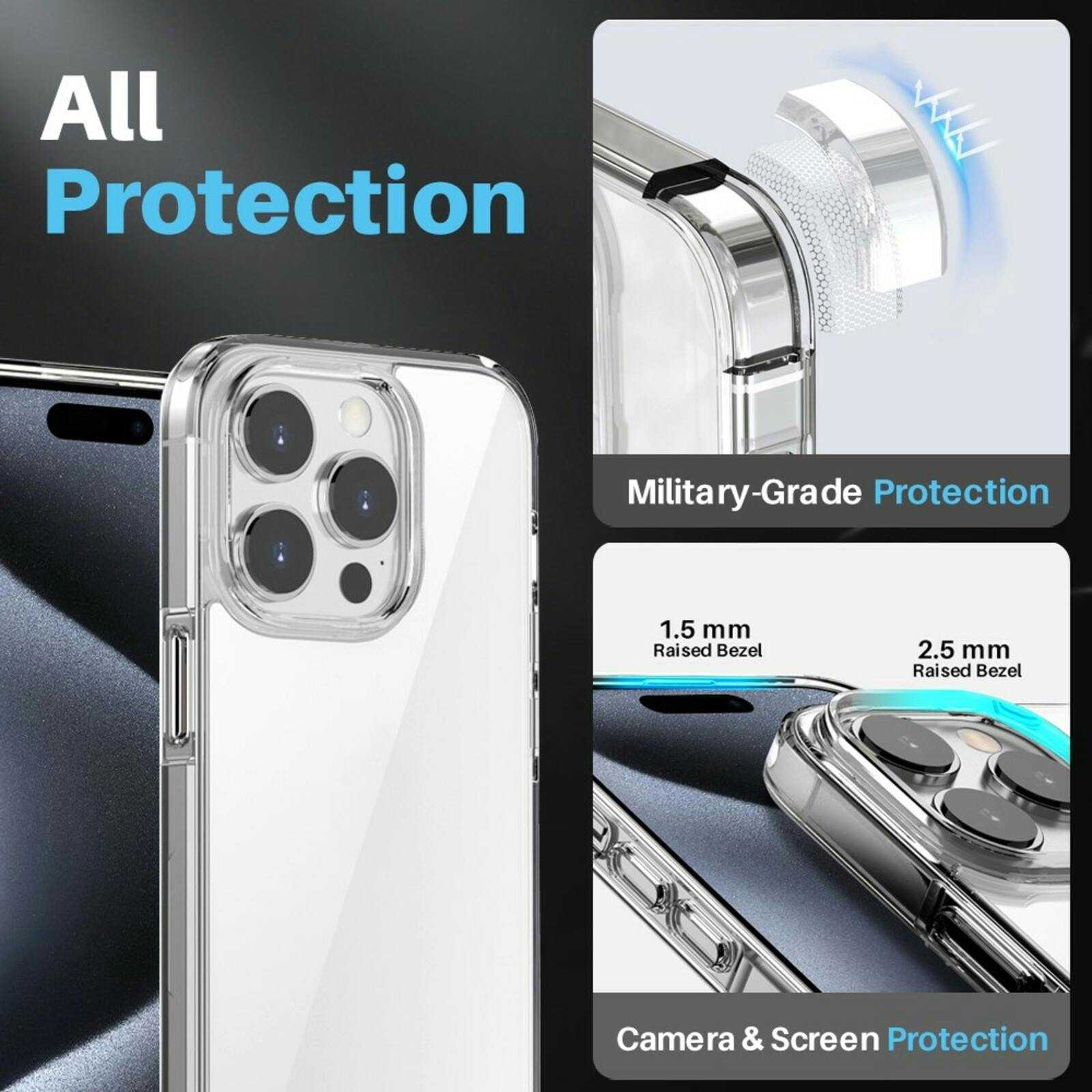 Northjo iPhone 15 Pro All-in-One Extreme Protection Pack Transparant