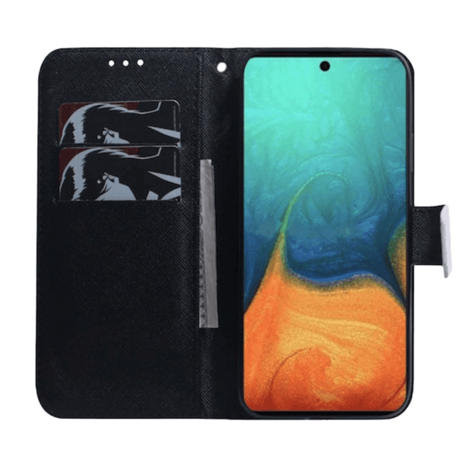 Comfycase Samsung Galaxy A71 Bookcase Hoesje Panda Wit