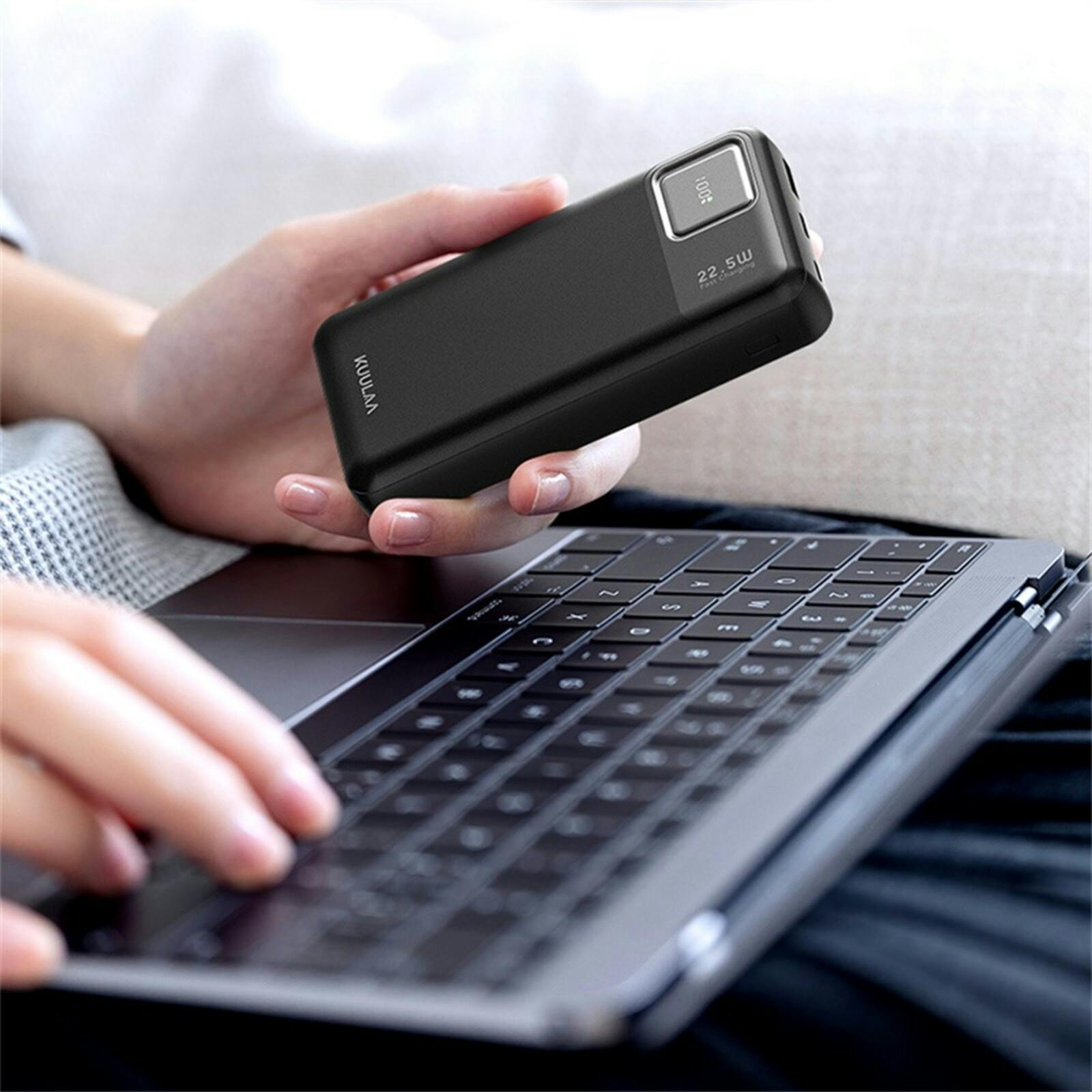 Kuulaa 20.000mAh 22.5W Portable Charger Zwart 20.000 mAh