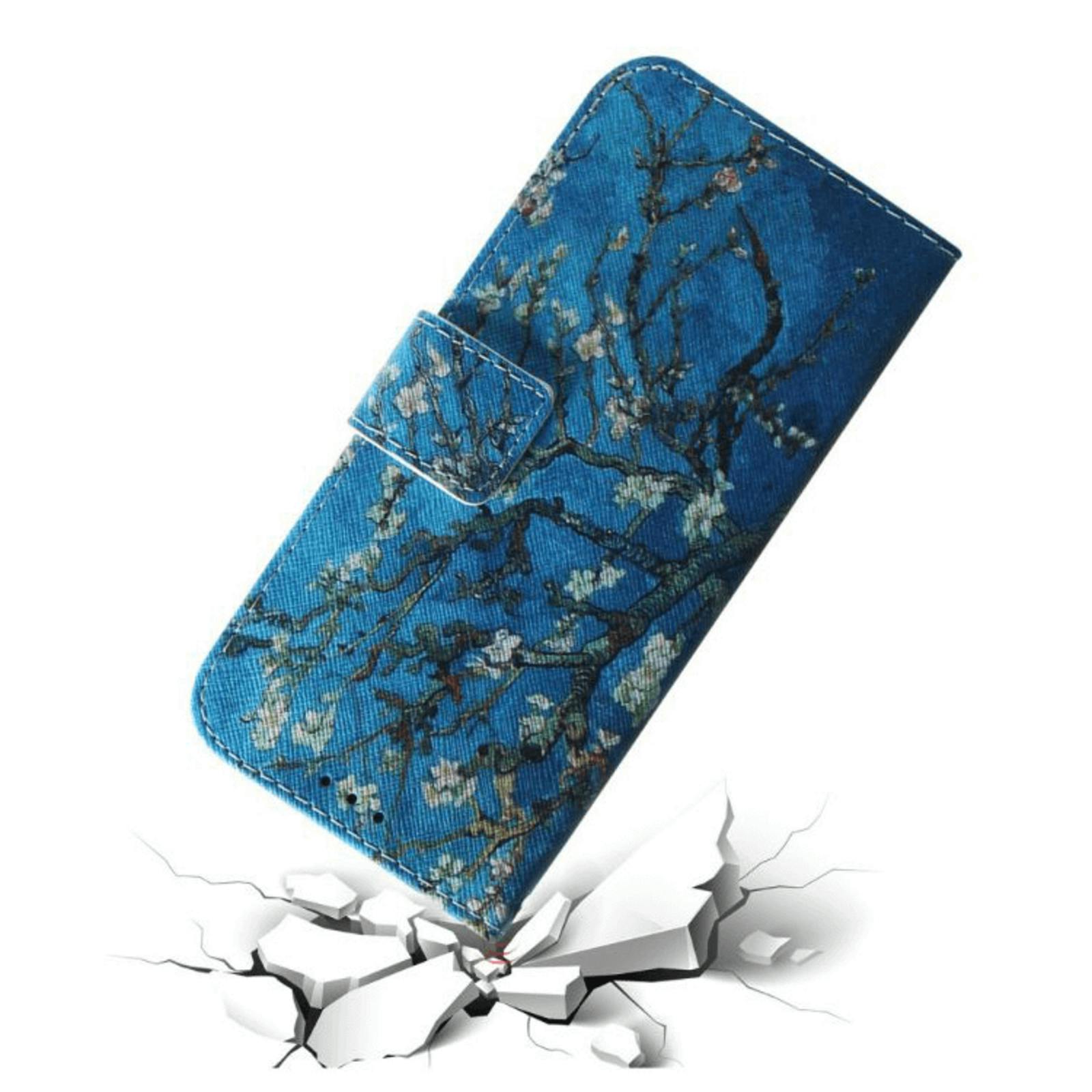 Comfycase Huawei P40 Lite bookcase hoesje van gogh's bloesem Blauw