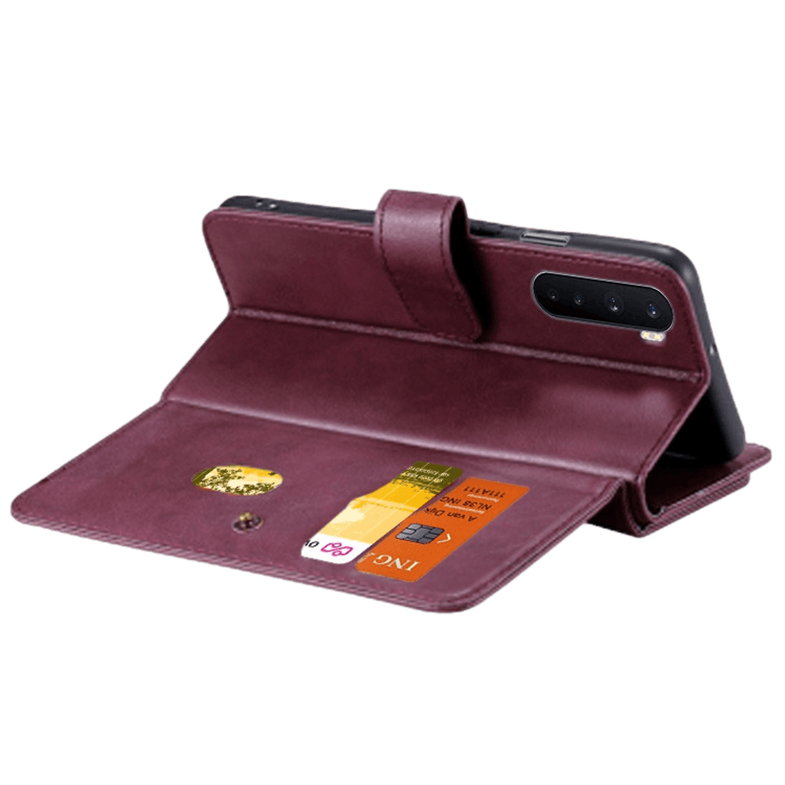 TwoTone OnePlus Nord Luxury Wallet Rood
