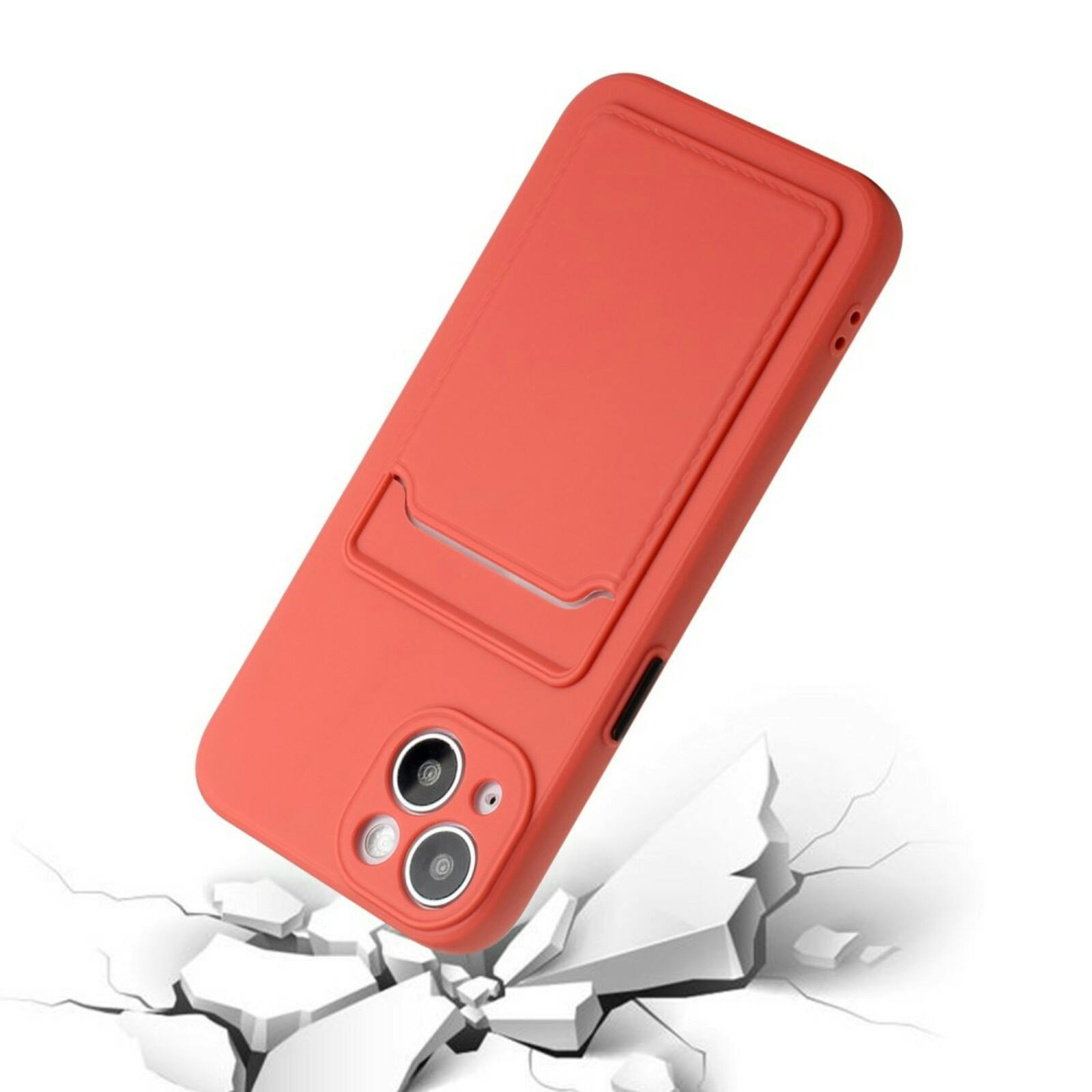 CaseBody iPhone 13 Telefoonhoesje met Kaarthouder Rood