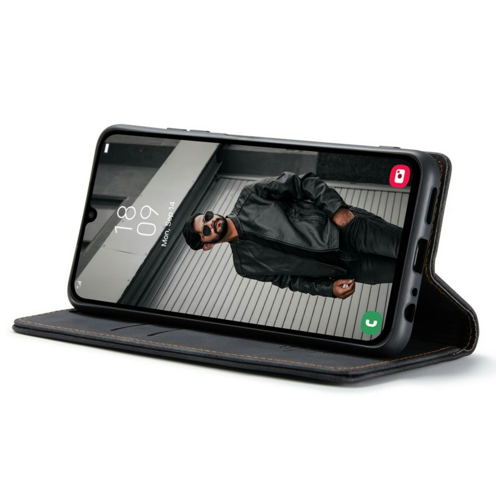 Caseme Samsung A15 Business Bookcase Hoesje Zwart