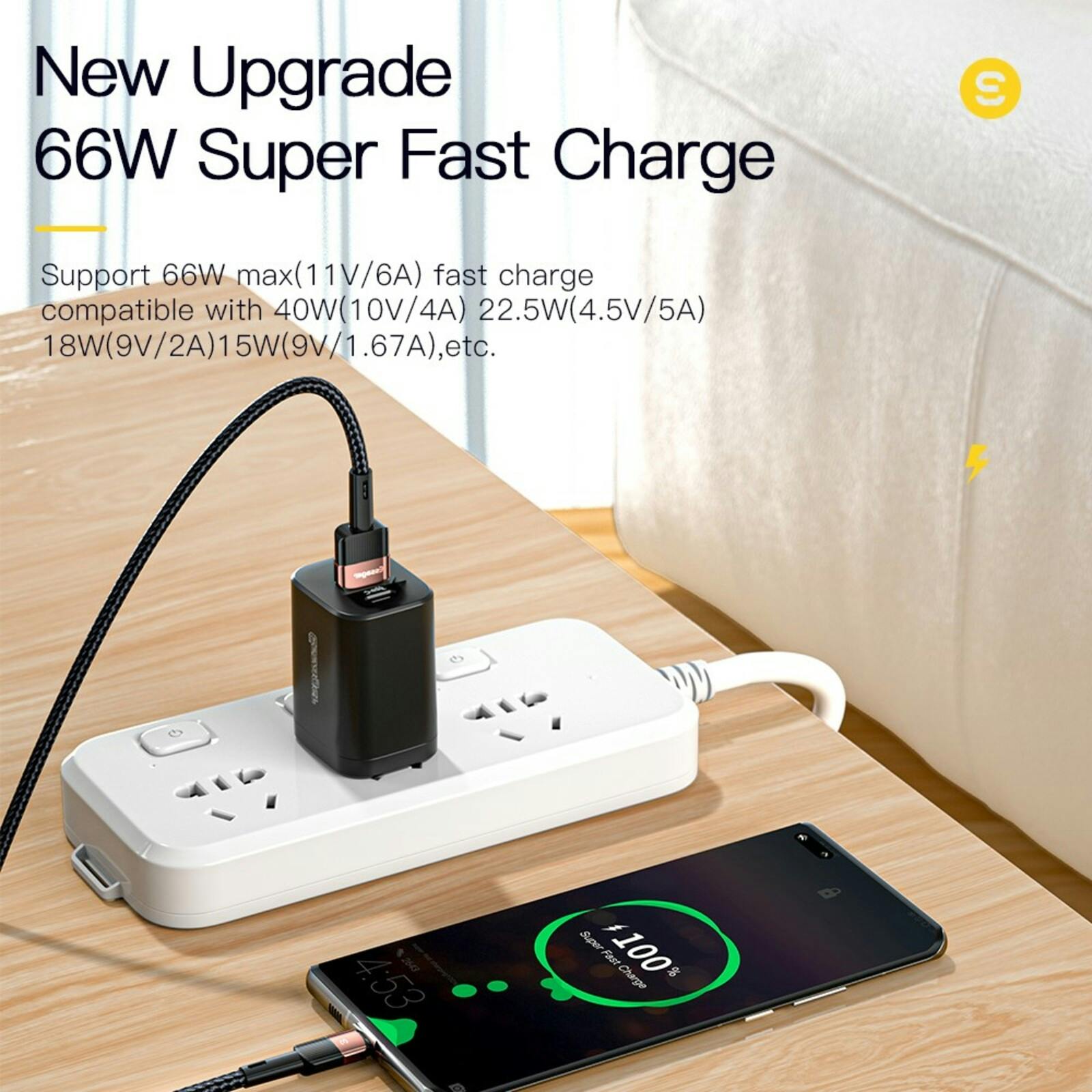 Essager USB naar USB-C Charge + Datakabel Zwart 1m