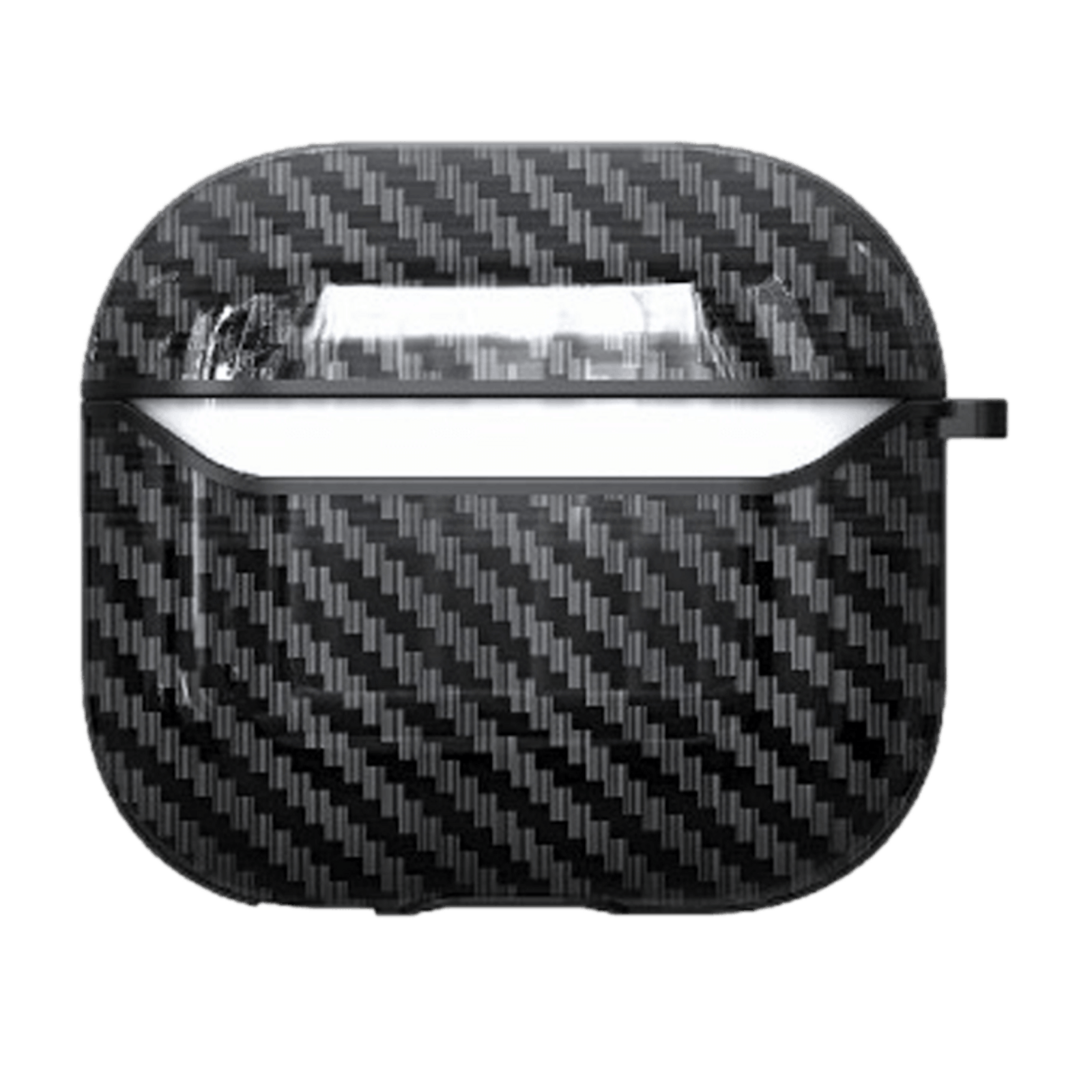 Mocaa Carbon Fiber TPU Beschermcase AirPods 3 met Haak Zwart