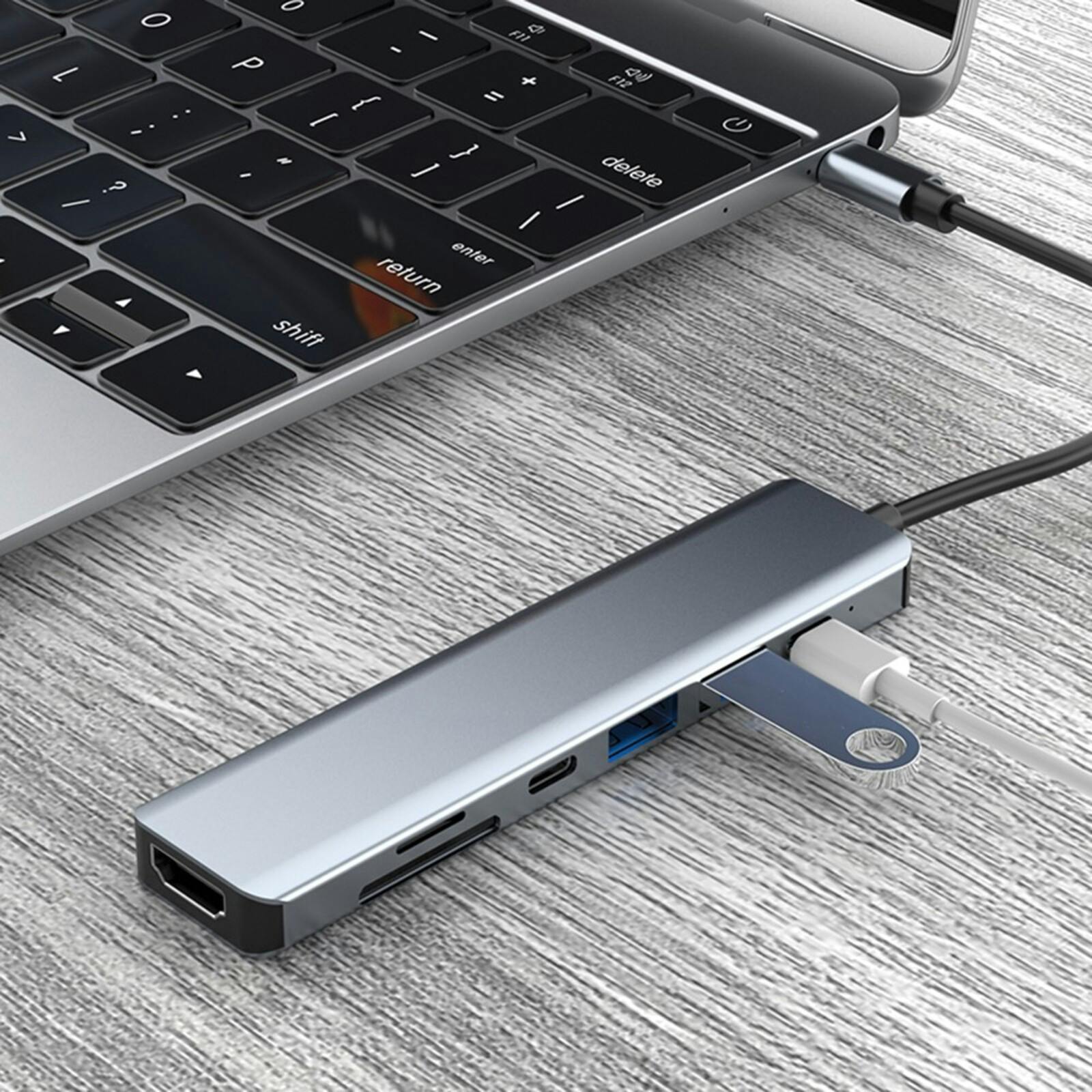 Joyroom 7-in-1 USB-C Docking Station Zwart 1m