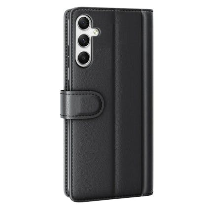 Fonexio Samsung Galaxy A35 Luxe Lederen Book Case Zwart
