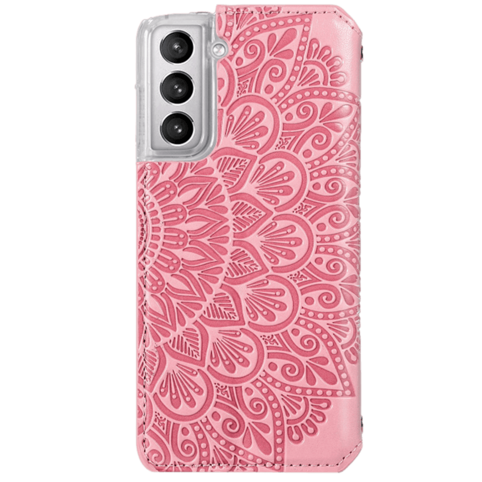 Mocaa Samsung Galaxy S21 Magnetic Mandala Wallet Roze